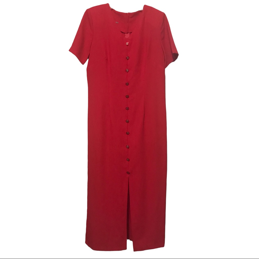 Woman’s Dark Pink Midi Dress , Size 12